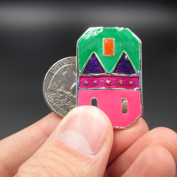 Colorful Hand Painted Southwestern Earrings - Picture 3 of 3